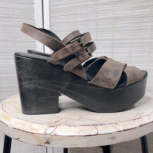 Freebird Ali wood clog sandals 39. 8.5 9 - Picture 4 of 13